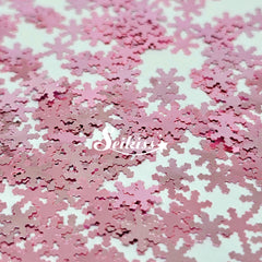 Pink Snowflakes Shape Glitter - Pink Glitter Pink Snowflakes Shape Glitter - Pink Glitter