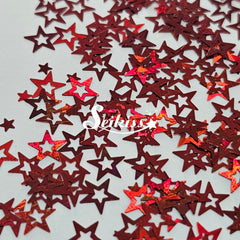 Red Retro Stars Shape Glitter - Red Glitter Red Retro Stars Shape Glitter - Red Glitter
