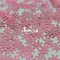 Pink Snowflakes Shape Glitter - Pink Glitter Pink Snowflakes Shape Glitter - Pink Glitter