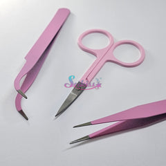 Tweezers and Scissor Set for Craft- Pink Tweezers and Scissor Set for Craft- Pink