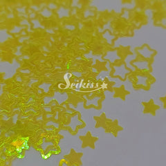 Yellow Kawaii Stars Shape Glitter -  Yellow Glitter Yellow Kawaii Stars Shape Glitter -  Yellow Glitter