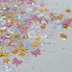 Ballerina Glitter Mix - Star and bow Shape Glitter Ballerina Glitter Mix - Star and bow Shape Glitter