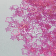 Raspberry Kawaii Stars Shape Glitter - Red Glitter Raspberry Kawaii Stars Shape Glitter - Red Glitter