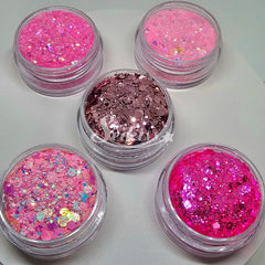 Pink Glitter Bundle (Set of 5) - Pink Glitter Pink Glitter Bundle (Set of 5) - Pink Glitter