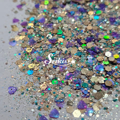 Royal Coast Chunky Glitter Mix- Gold and Purple Glitter Royal Coast Chunky Glitter Mix- Gold and Purple Glitter