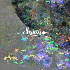 Iridescent Kawaii Stars Shape Glitter - White Glitter Iridescent Kawaii Stars Shape Glitter - White Glitter