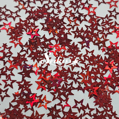 Red Retro Stars Shape Glitter - Red Glitter Red Retro Stars Shape Glitter - Red Glitter