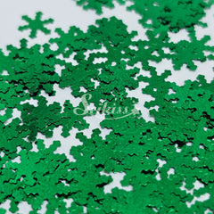 Green Snowflakes Shape Glitter - Green Glitter Green Snowflakes Shape Glitter - Green Glitter
