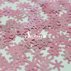 Pink Snowflakes Shape Glitter - Pink Glitter Pink Snowflakes Shape Glitter - Pink Glitter