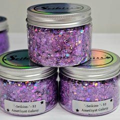 Amethyst Galaxy Holographic Chunky Glitter - Purple Glitter Amethyst Galaxy Holographic Chunky Glitter - Purple Glitter