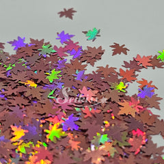 Rose Autumn Leaf Shape Glitter - Pink Glitter Rose Autumn Leaf Shape Glitter - Pink Glitter
