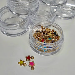 Clear Jars for Glitter, Nails, Rhinestones - Storage Jars Clear Jars for Glitter, Nails, Rhinestones - Storage Jars
