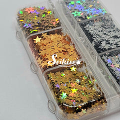Stars Bundle Glitter - Gold & Silver Stars Bundle Glitter - Gold & Silver