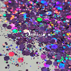 Amethyst Galaxy Holographic Chunky Glitter - Purple Glitter Amethyst Galaxy Holographic Chunky Glitter - Purple Glitter