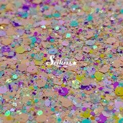 Chloe Chunky Glitter - Multicolor Glitter Orange,Pink and Blue Chloe Chunky Glitter - Multicolor Glitter Orange,Pink and Blue