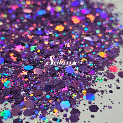 Amethyst Galaxy Holographic Chunky Glitter - Purple Glitter Amethyst Galaxy Holographic Chunky Glitter - Purple Glitter
