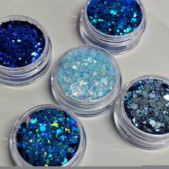 Blue Glitter Bundle (Set of 5) - Blue Glitter Blue Glitter Bundle (Set of 5) - Blue Glitter