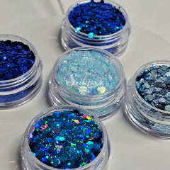 Blue Glitter Bundle (Set of 5) - Blue Glitter Blue Glitter Bundle (Set of 5) - Blue Glitter