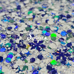 Winter in Blue Holographic Chunky Glitter - Blue Glitter Winter in Blue Holographic Chunky Glitter - Blue Glitter