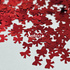 Red Bows Shape Glitter - Red Glitter Red Bows Shape Glitter - Red Glitter