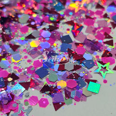 1982 Retro Glitter Mix - Multicolor Shape Glitter 1982 Retro Glitter Mix - Multicolor Shape Glitter