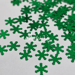 Green Snowflakes Shape Glitter - Green Glitter Green Snowflakes Shape Glitter - Green Glitter