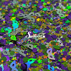 New Orleans Shape Glitter - Purple Glitter New Orleans Shape Glitter - Purple Glitter