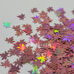 Rose Autumn Leaf Shape Glitter - Pink Glitter Rose Autumn Leaf Shape Glitter - Pink Glitter