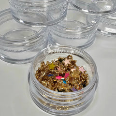 Clear Jars for Glitter, Nails, Rhinestones - Storage Jars Clear Jars for Glitter, Nails, Rhinestones - Storage Jars
