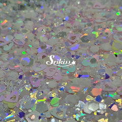 Sweetheart - White Iridescent Glitter Sweetheart - White Iridescent Glitter