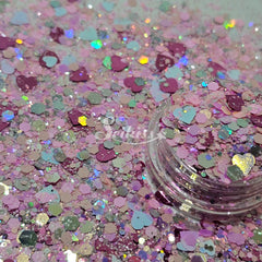 In Love - Pink Glitter with Hearts In Love - Pink Glitter with Hearts