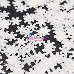 White Snowflakes Shape Glitter - White Glitter White Snowflakes Shape Glitter - White Glitter