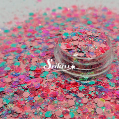 Bahamas Chunky Glitter -Pink and Blue Multicolor Glitter Bahamas Chunky Glitter -Pink and Blue Multicolor Glitter