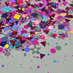 1982 Retro Glitter Mix - Multicolor Shape Glitter 1982 Retro Glitter Mix - Multicolor Shape Glitter
