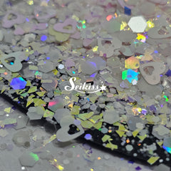 Sweetheart - White Iridescent Glitter Sweetheart - White Iridescent Glitter
