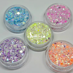 Iridescent Diamond Glitter Bundle (Set of 5) - Multicolor Glitter Iridescent Diamond Glitter Bundle (Set of 5) - Multicolor Glitter