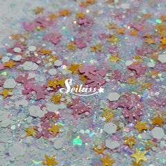 Ballerina Glitter Mix - Star and bow Shape Glitter Ballerina Glitter Mix - Star and bow Shape Glitter