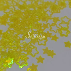 Yellow Kawaii Stars Shape Glitter -  Yellow Glitter Yellow Kawaii Stars Shape Glitter -  Yellow Glitter