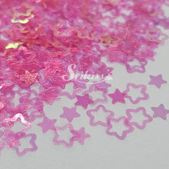 Raspberry Kawaii Stars Shape Glitter - Red Glitter Raspberry Kawaii Stars Shape Glitter - Red Glitter