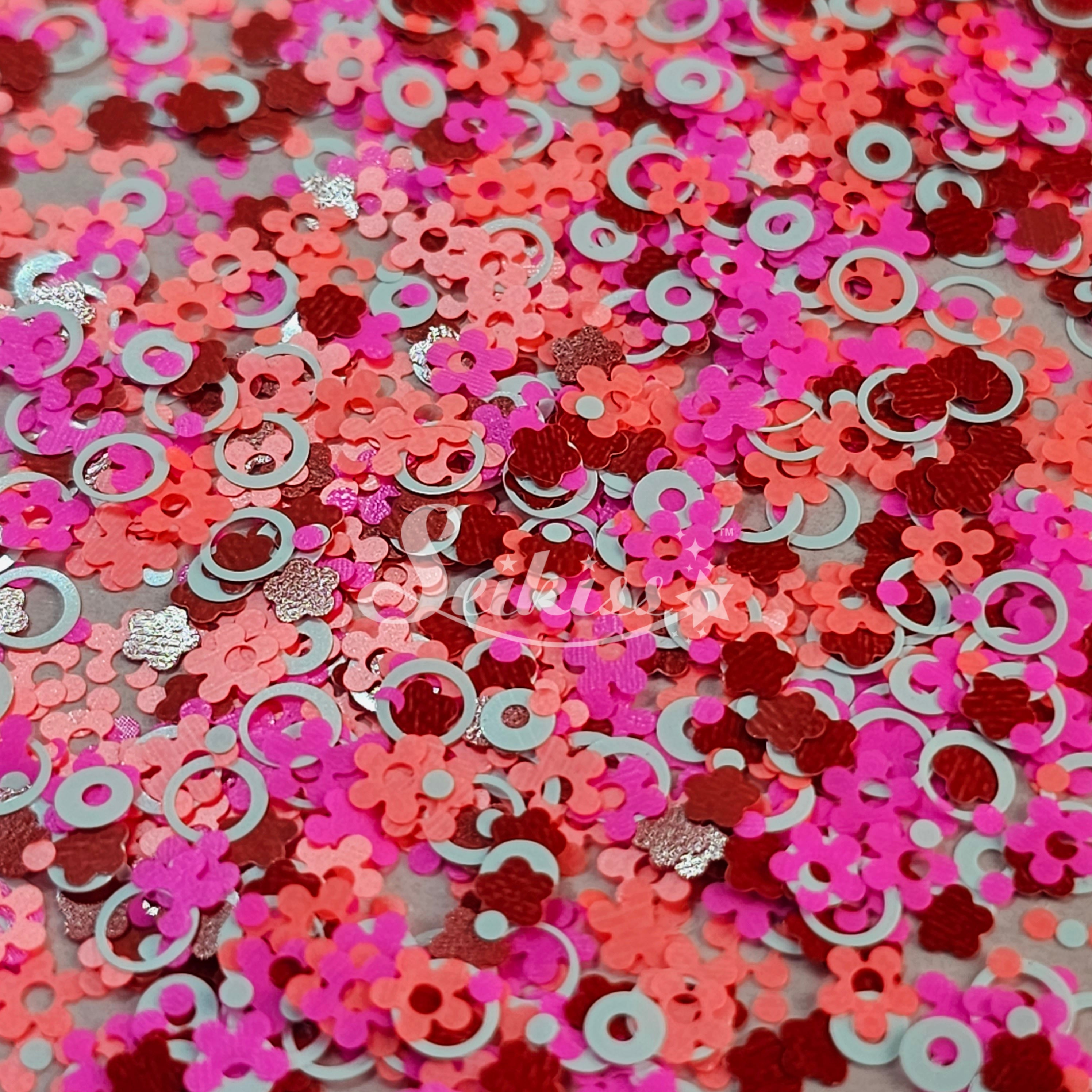 Groovy Flowers Shape Glitter - Multicolor Glitter