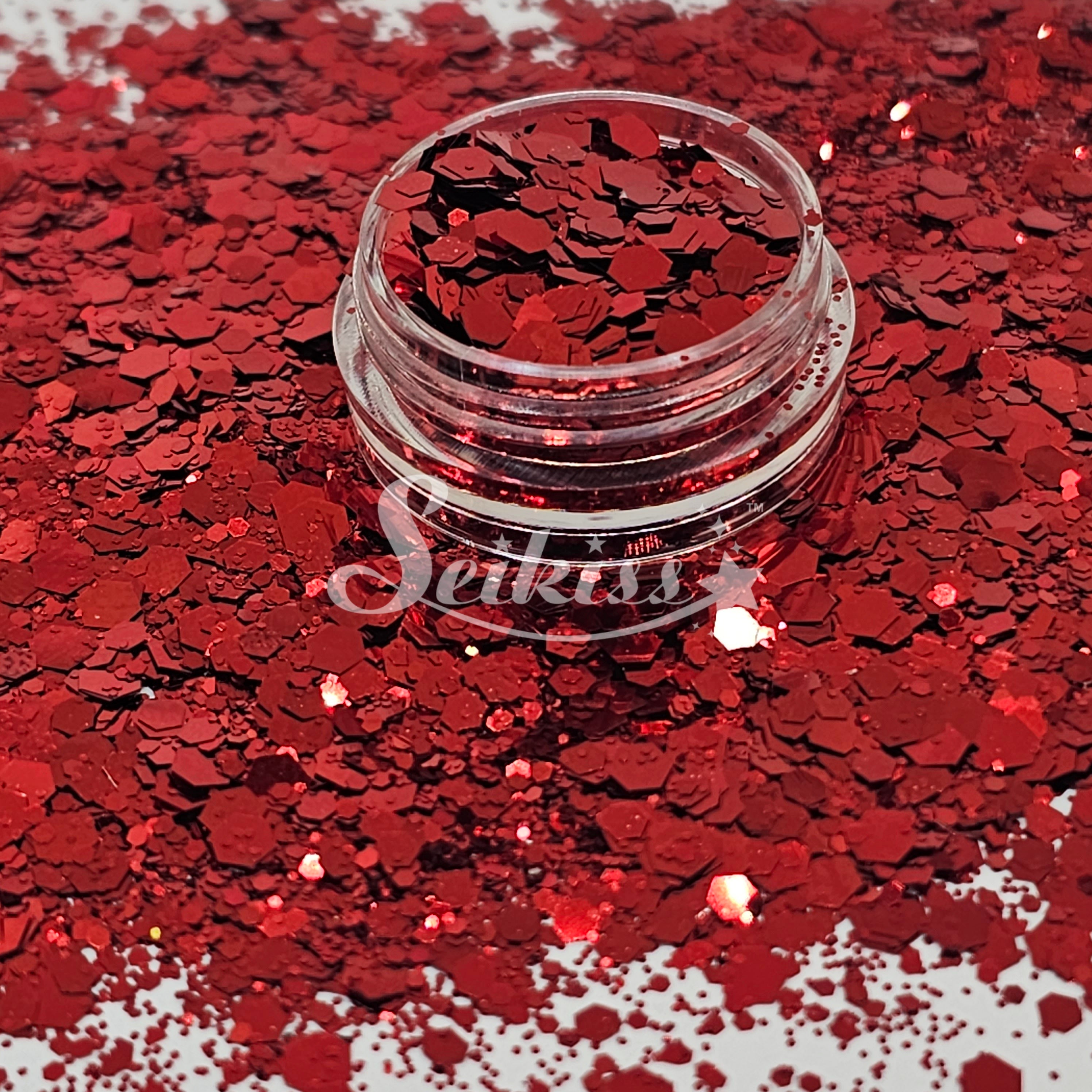 Red Dress Metallic Chunky Glitter - Red Glitter