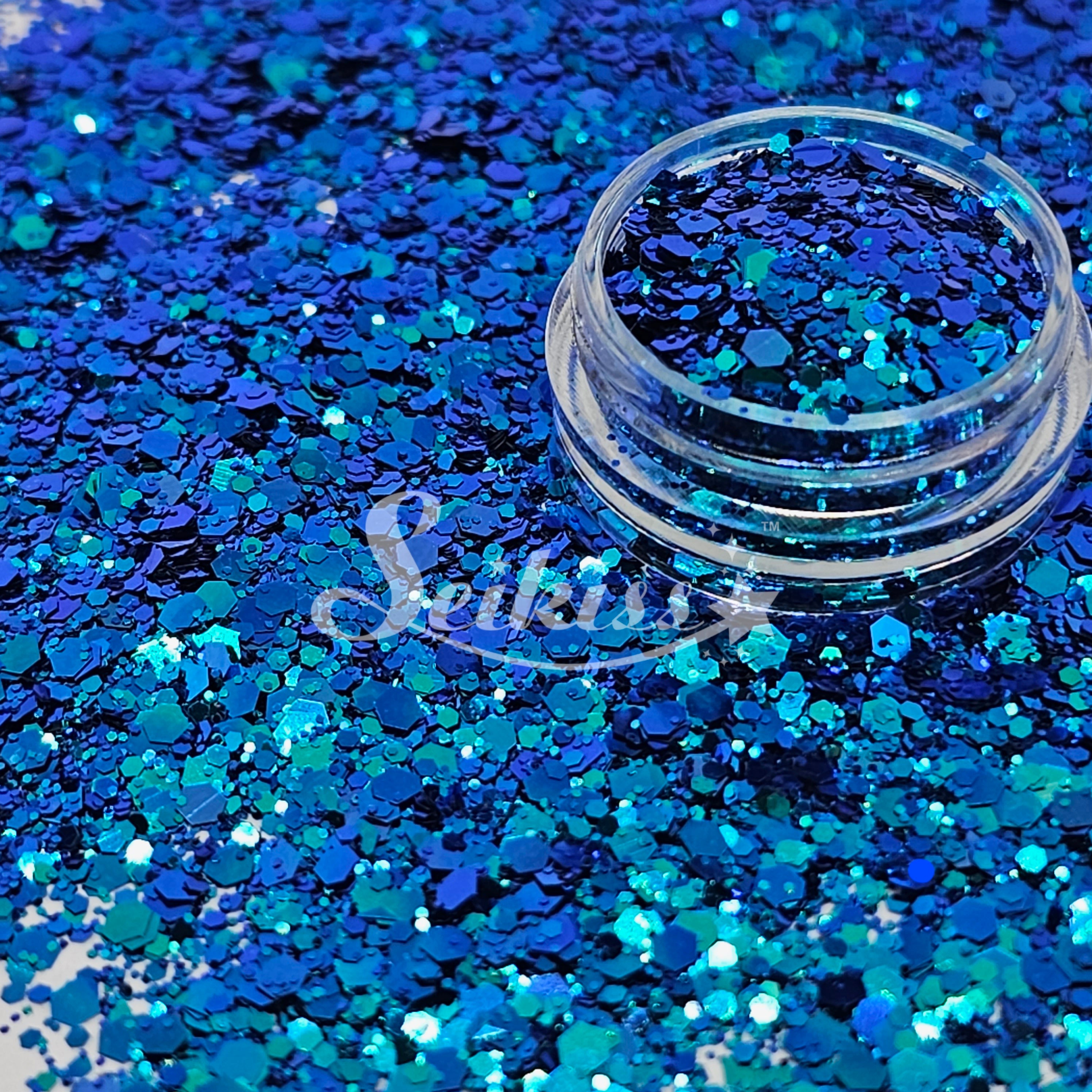 Atlantis Metallic Chunky Glitter - Blue Glitter