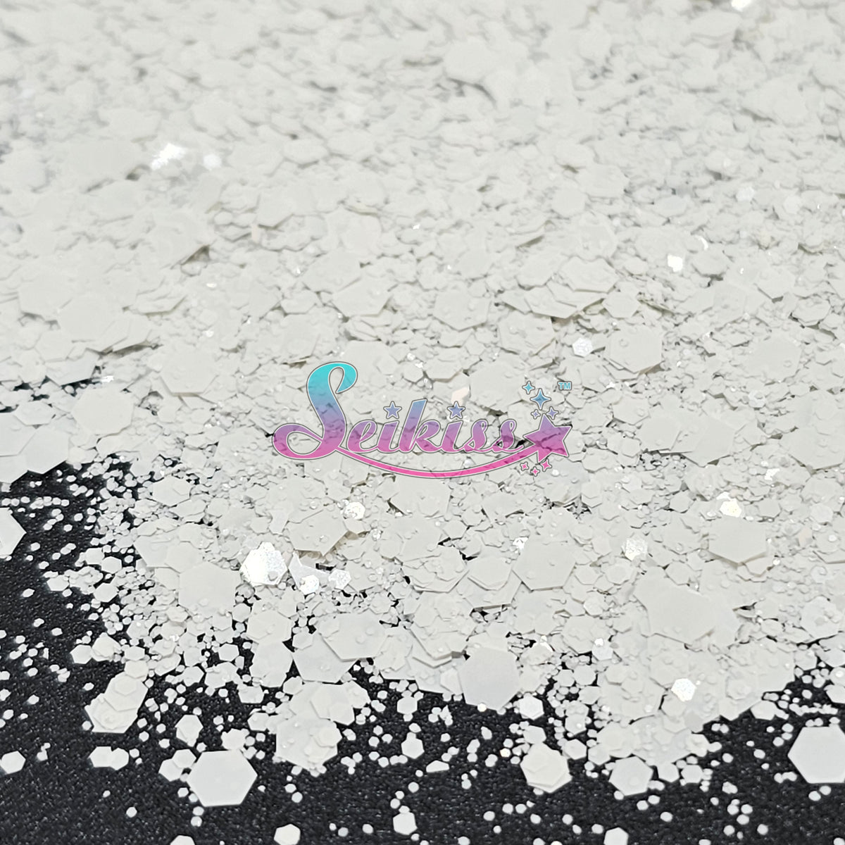 Coco Metallic Chunky Glitter - White Glitter