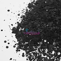 Onix Metallic Chunky Glitter - Black Glitter