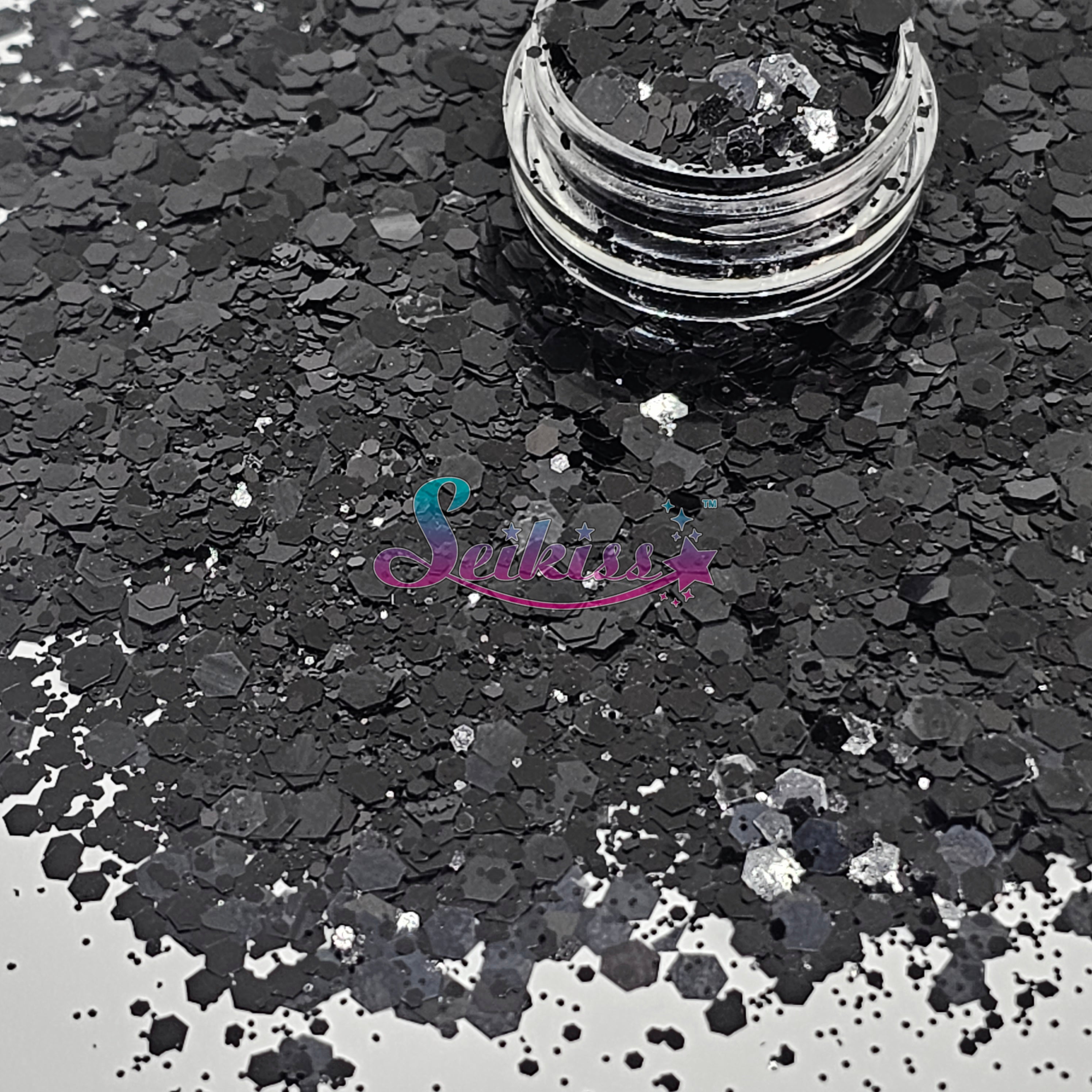 Onix Metallic Chunky Glitter - Black Glitter