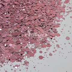 Rose Gold Metallic Chunky Glitter - Pink Glitter