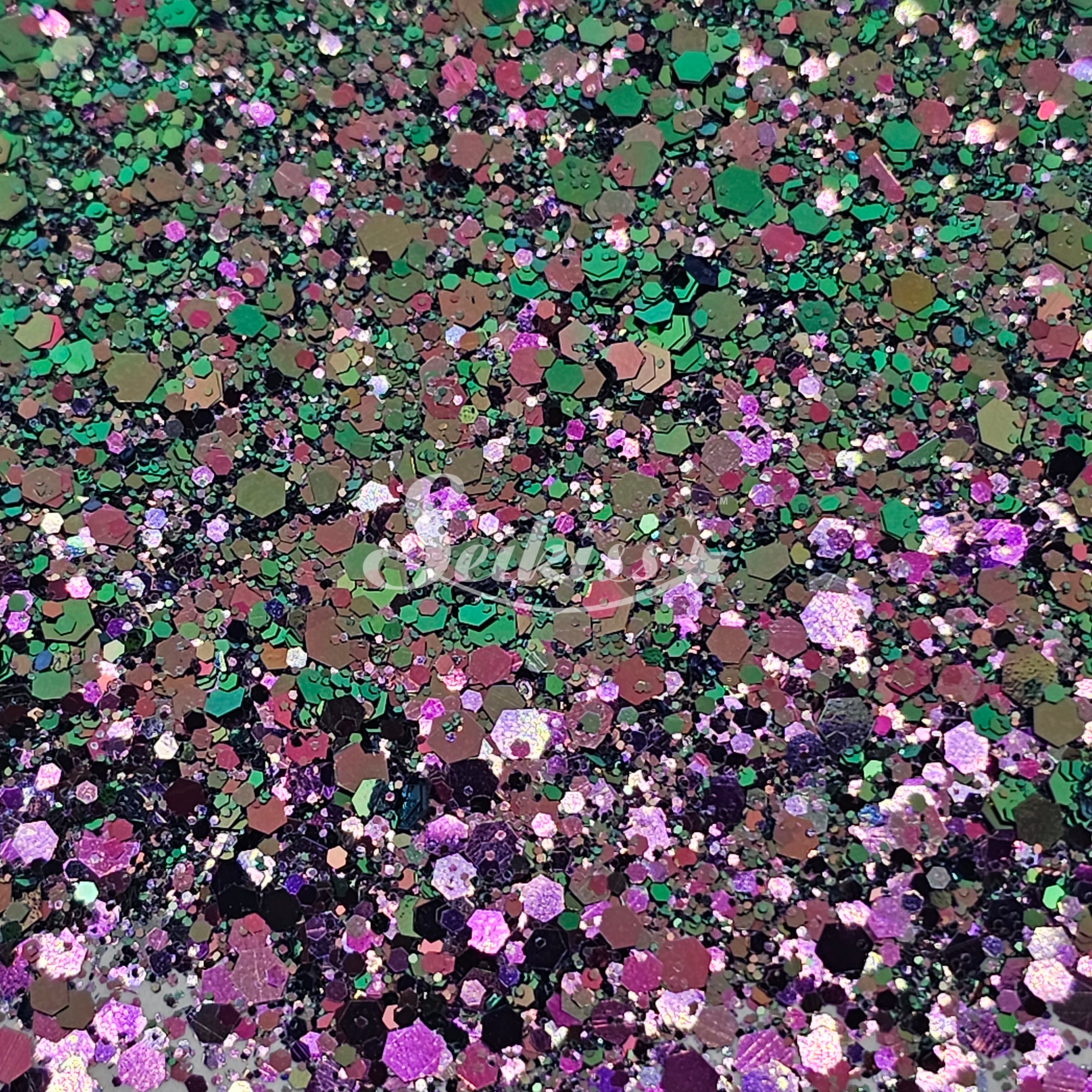 Fairy Chameleon Chunky Glitter - Green Glitter / Purple Glitter
