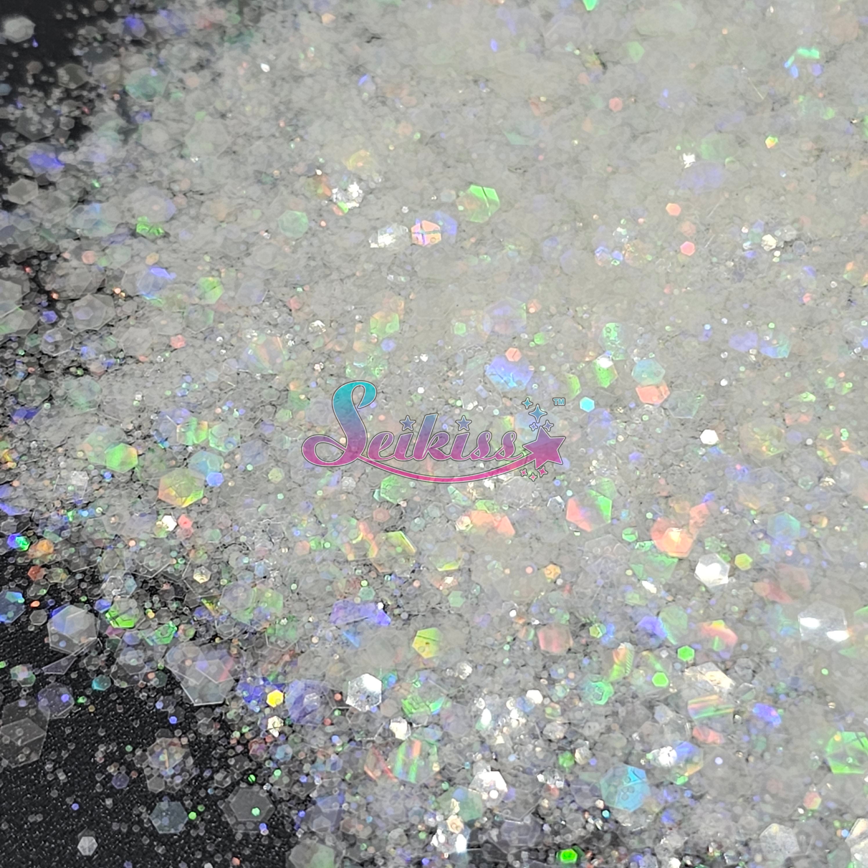 Snow Galaxy Holographic Chunky Glitter - White Glitter