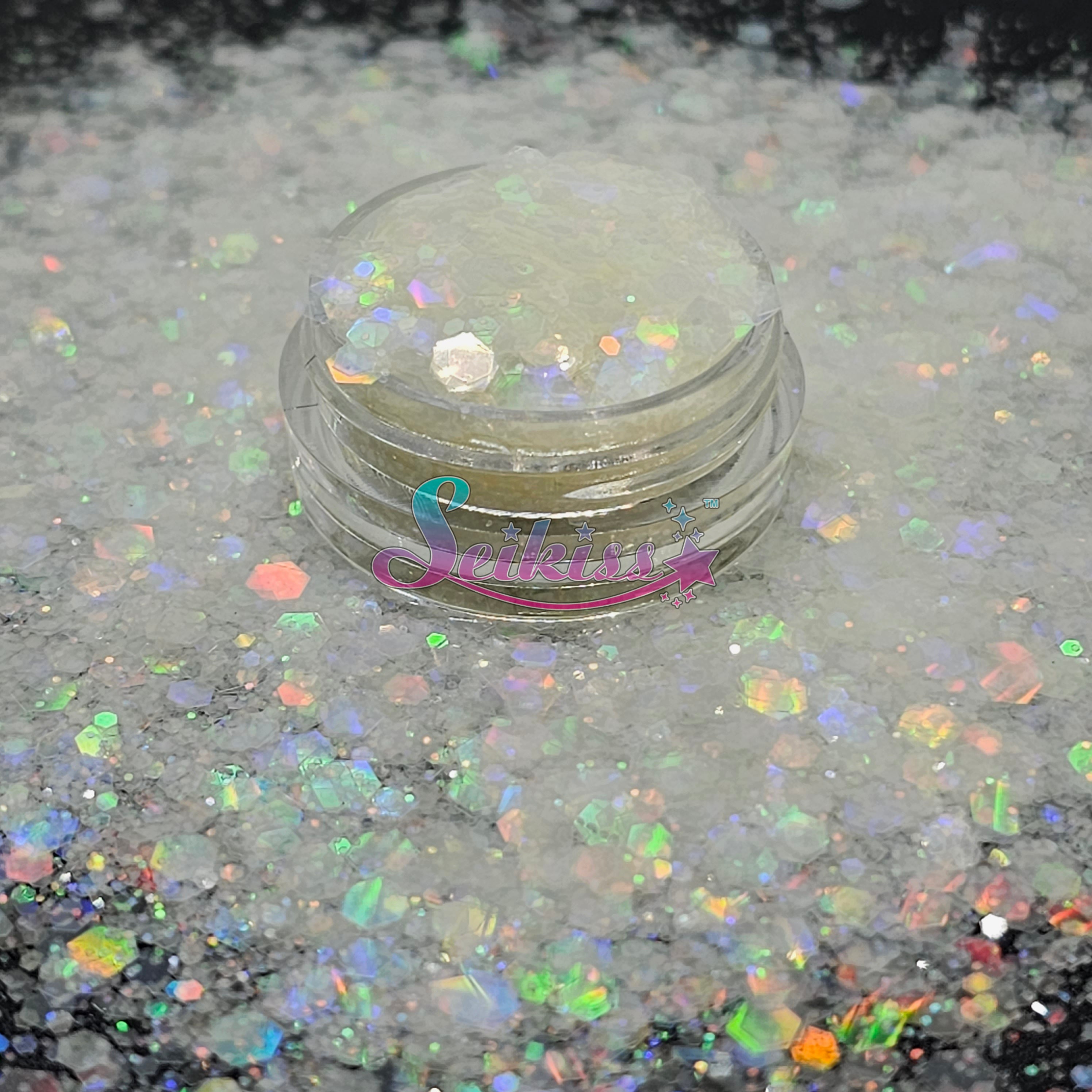 Snow Galaxy Holographic Chunky Glitter - White Glitter