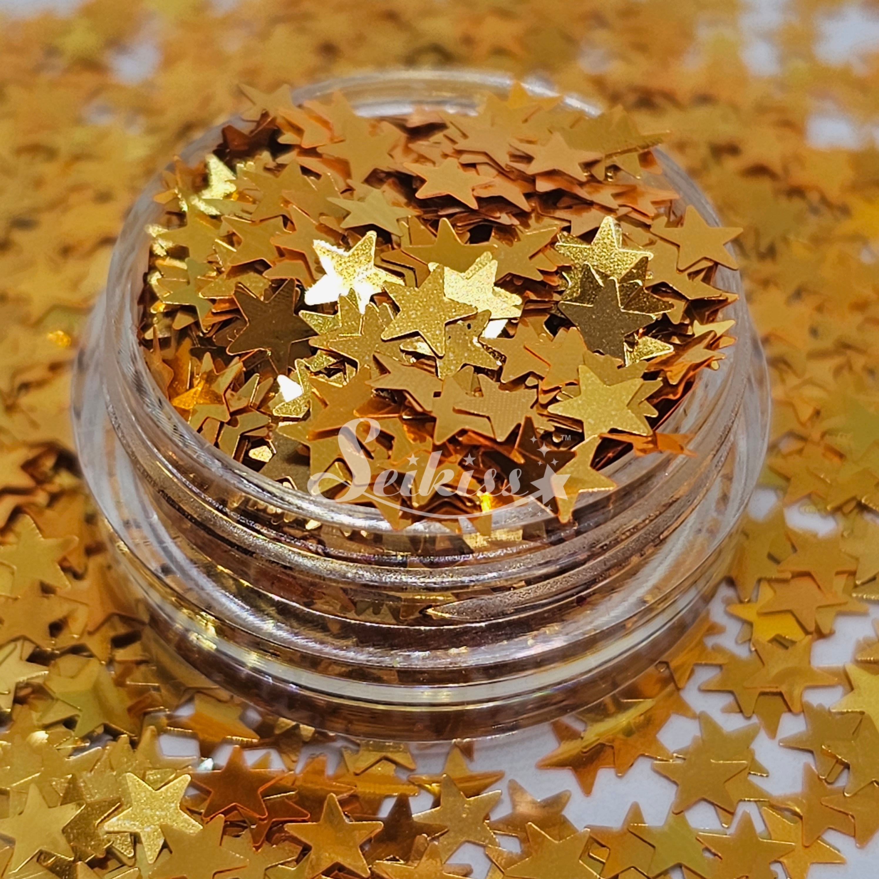 Gold Stars Metallic Shape Glitter - Gold Glitter